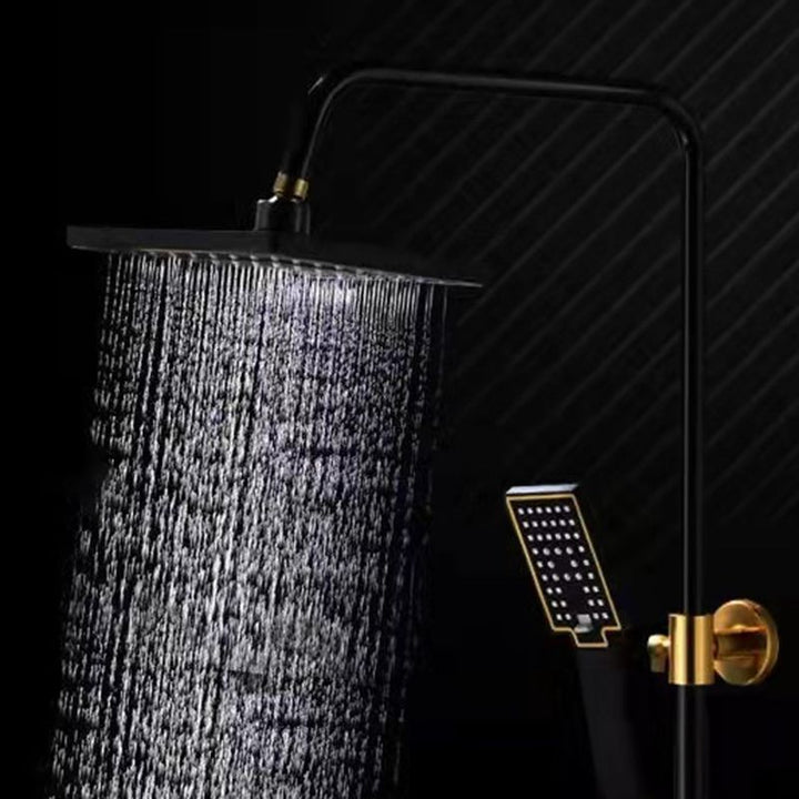 Lisslune | Modern adjustable water flow shower faucet shower arm shower system on the wall