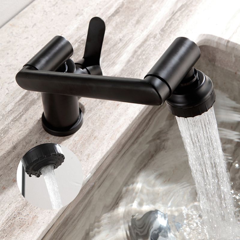 Lisslune | Swivel spout bathroom faucet single hole sink faucet with lever handle