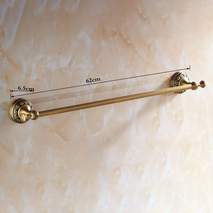 Lisslune | Traditional Brass Bathroom Accessories Set Brushed Bronze Bathroom Set