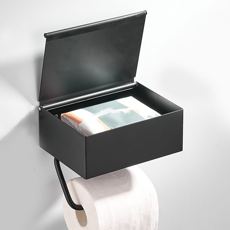 Lisslune | 2-piece stainless steel classic bathroom accessory set black & chrome paper holder