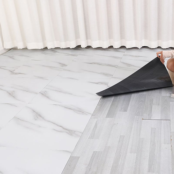 Lisslune | Indoor Vinyl Floor Peel and Stick PVC Marble Print Square Floor