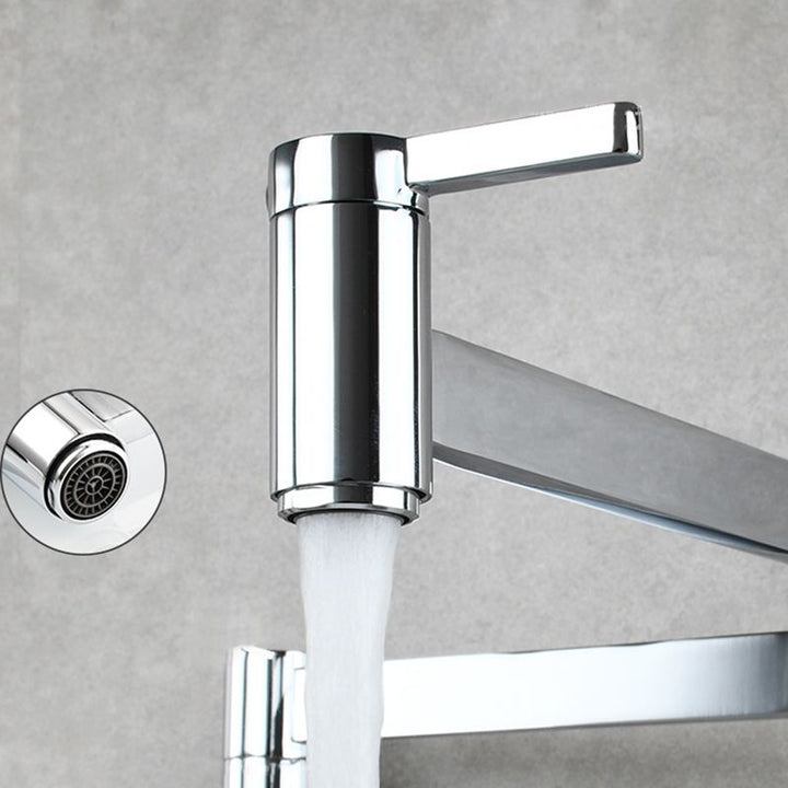 Lisslune | 1-handle brushed nickel widespread faucet 1 hole wall-mounted bathroom faucet with brass