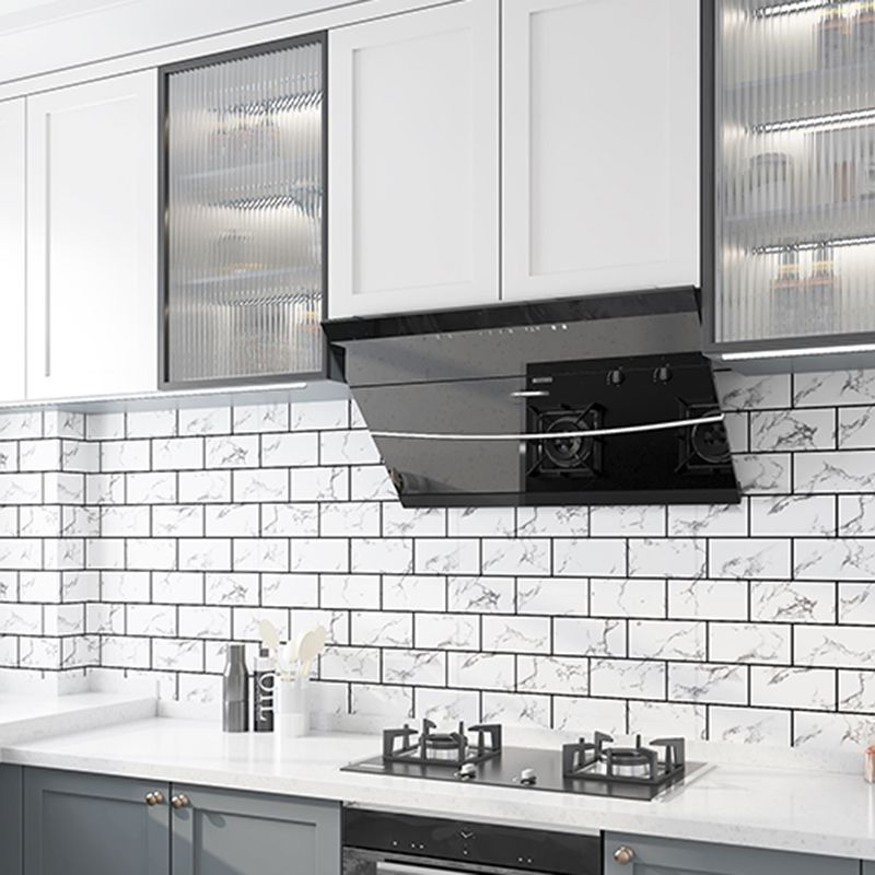 Lisslune | Modern Peel and Stick Tile PVC Rectangular 10 Pack Peel & Stick Field Tile for the Kitchen