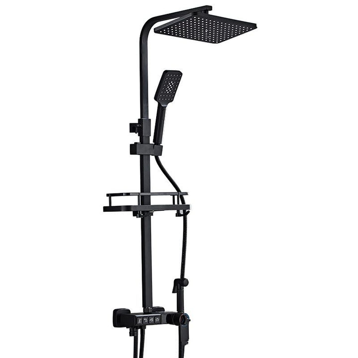 Lisslune | Modern Style Brass Shower System Adjustable Spray Pattern Wall Mounted Shower Combination