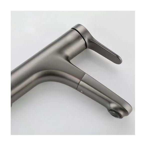 Lisslune | Modern Vessel Faucet Brass Lever Handle Swivel Spout Bathroom Vessel Faucet
