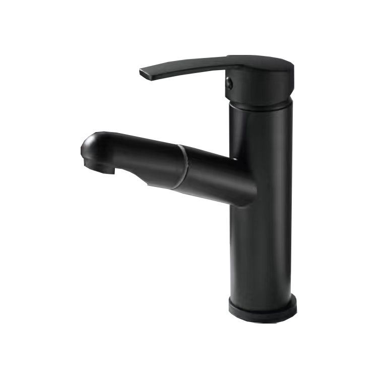 Lisslune | Extendable simple bathroom sink faucet 1 hole single lever faucet