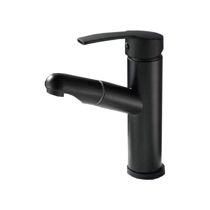 Lisslune | Extendable simple bathroom sink faucet 1 hole single lever faucet
