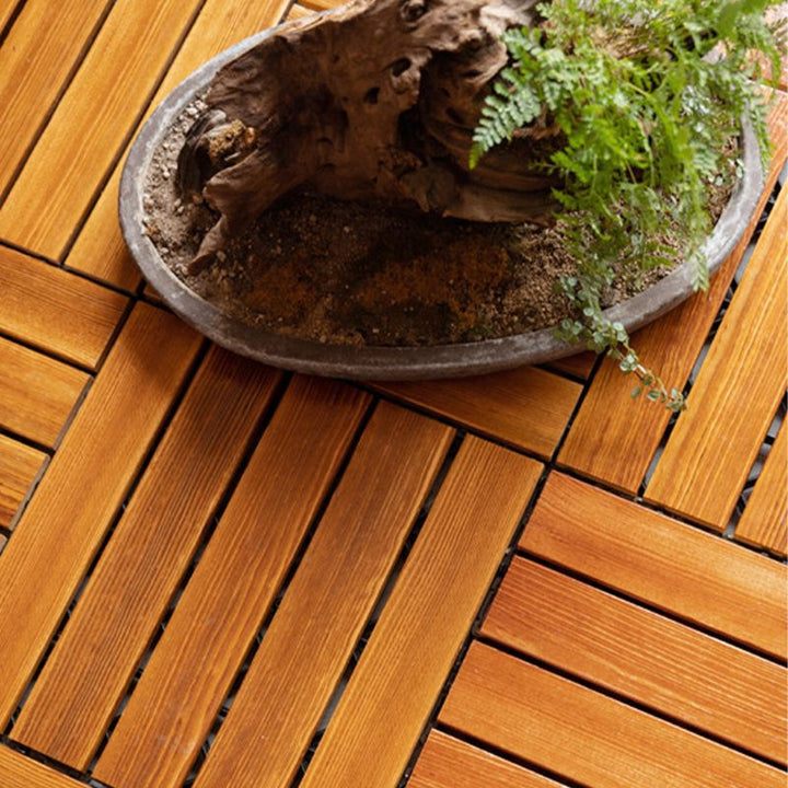 Lisslune | Tradition Wood Tile Waterproof Click Lock Wood Floor for Living Room