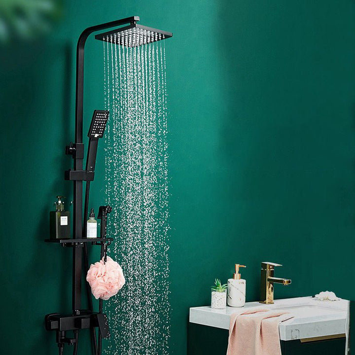 Lisslune | Adjustable spray sample shower combination metal shower fitting arm showerhead with slip bar