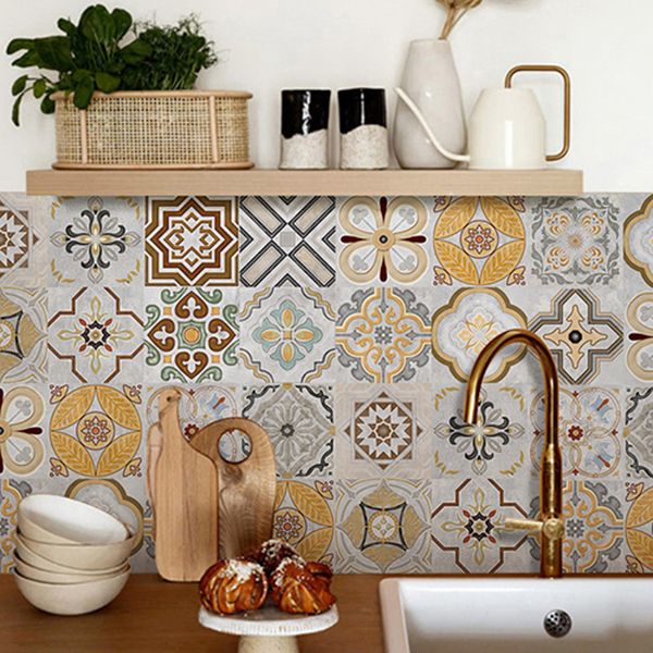 Lisslune | Pattern color stone peel-and-stick mosaic tile peel-and-stick tile