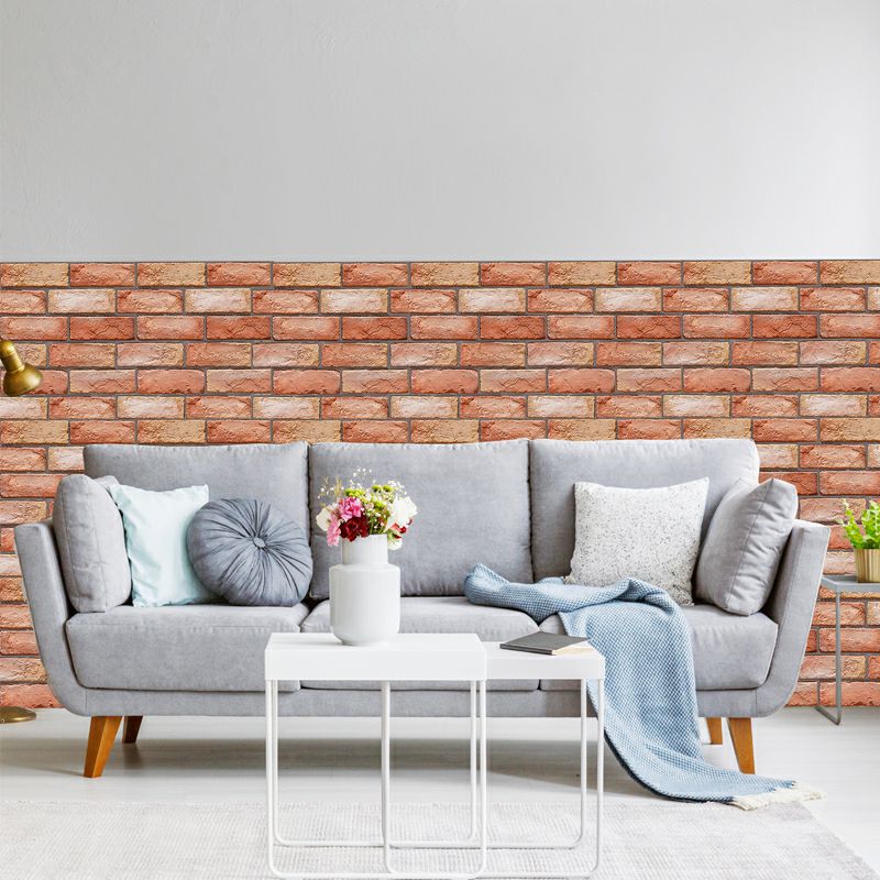 Lisslune | Artificial Brick Wall Panel Country House Style Simple Living Living Room Panel Wall (5-Pack)