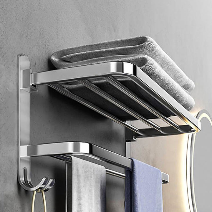 Lisslune | Contemporary Chrome Bathroom Hardware Set Polished Chrome Bathroom Set Made of Stainless Steel
