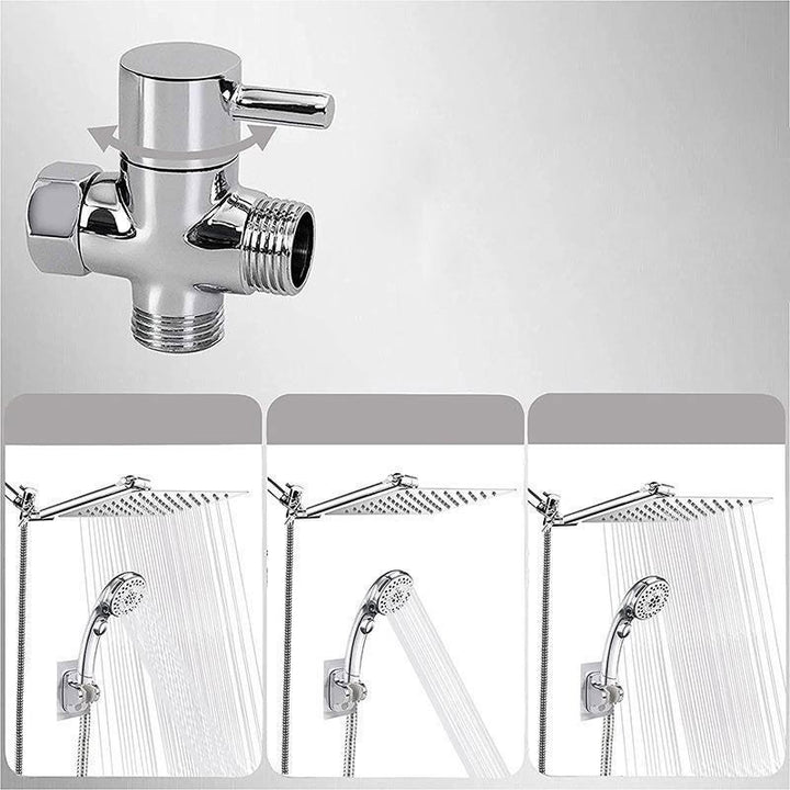 Lisslune | Stainless Steel 8 Inch Shower Set 5 Sprays Handheld Shower Head Shower Arm