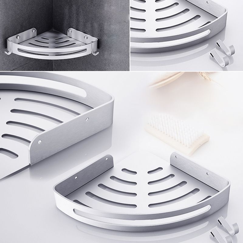 Lisslune | Contemporary silver metal bathroom accessory set with towel rack