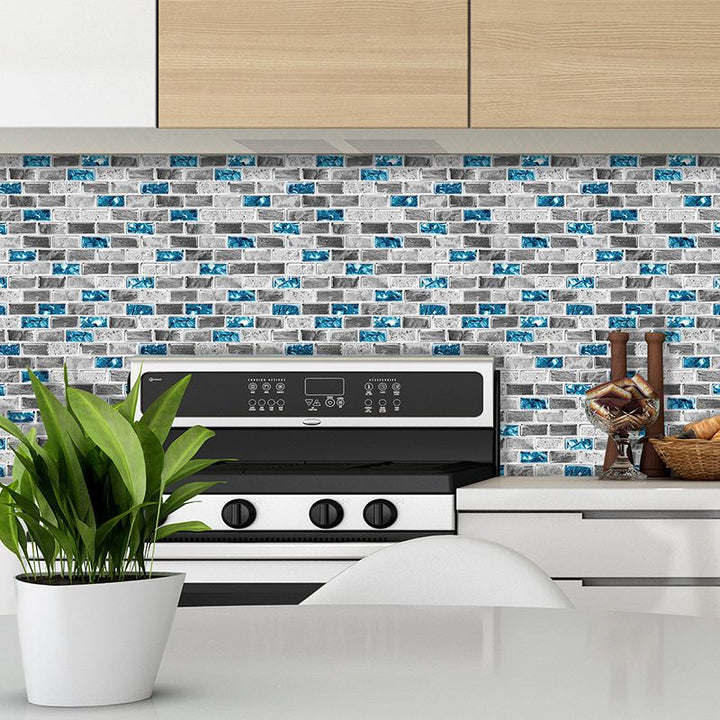 Lisslune | Peel and Stick Wall Tile Water Repellent Rectangle PVC Peel & Stick Subway Tile