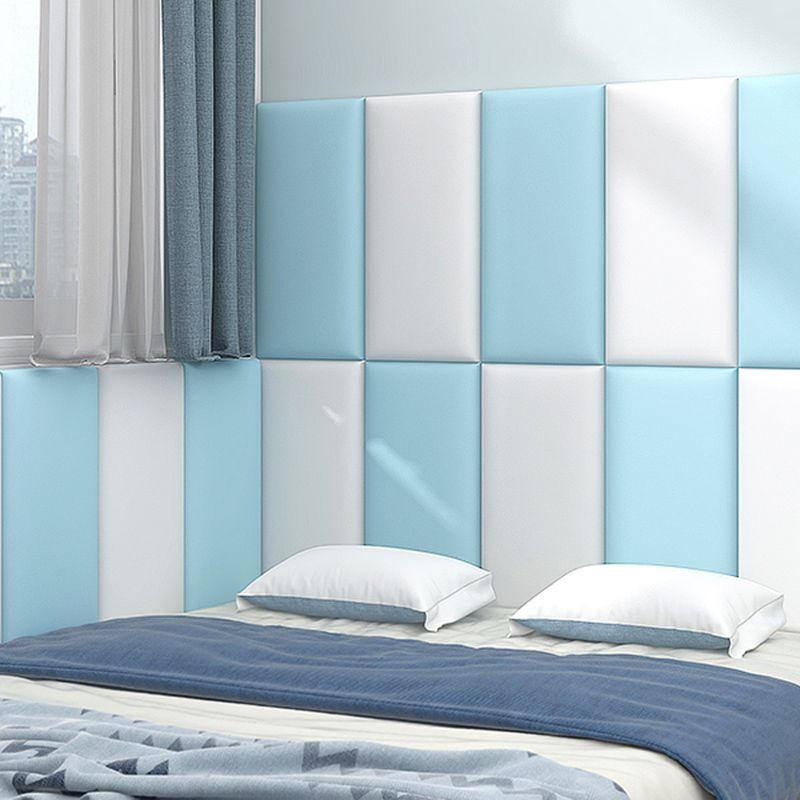 Lisslune | Padded Wall Panel Solid Color PU Leather Waterproof Wall Panel for Children's Room