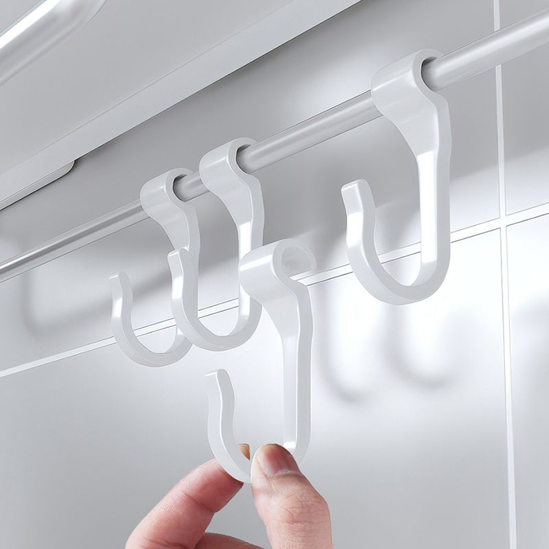 Lisslune | White Bathroom Set Modern 1/2/3 - Pieces Stainless Steel Bathroom Shelf