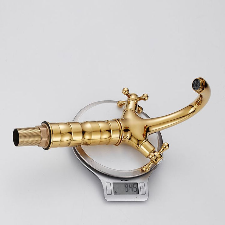 Lisslune | Vintage Wide Spread Bathroom Faucet Industrial Lever Sink Faucet