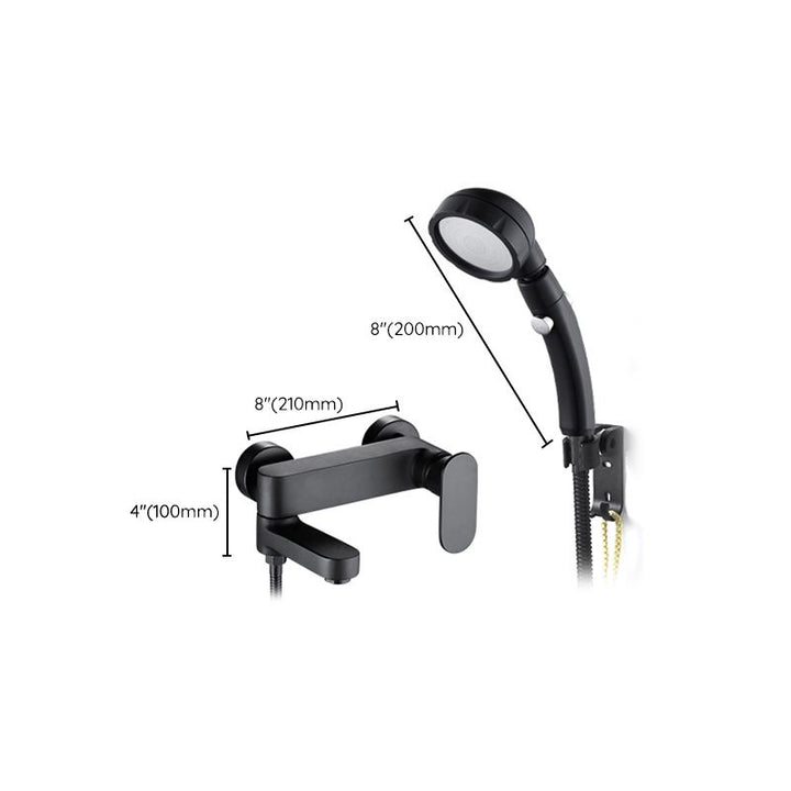 Lisslune | Modern Wall-Mounted Bathtub Faucet Trim Metal Single-Lever Bathtub Faucet Trim
