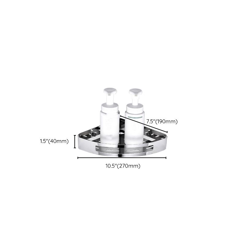 Lisslune | Modern Bathroom Hardware Set Silver Bath Shelf Bath Hardware Set