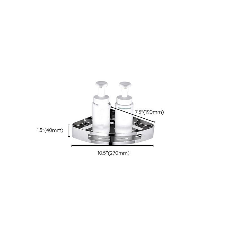 Lisslune | Modern Bathroom Hardware Set Silver Bath Shelf Bath Hardware Set