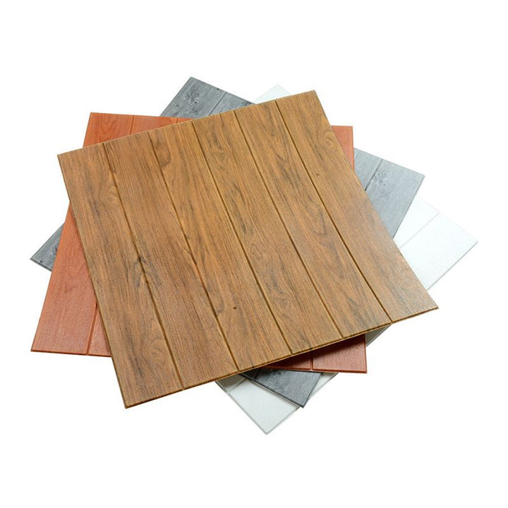 Lisslune | 3D Embossed Interior Wall Covering Self-Adhesive Wood Look Wall Paneling