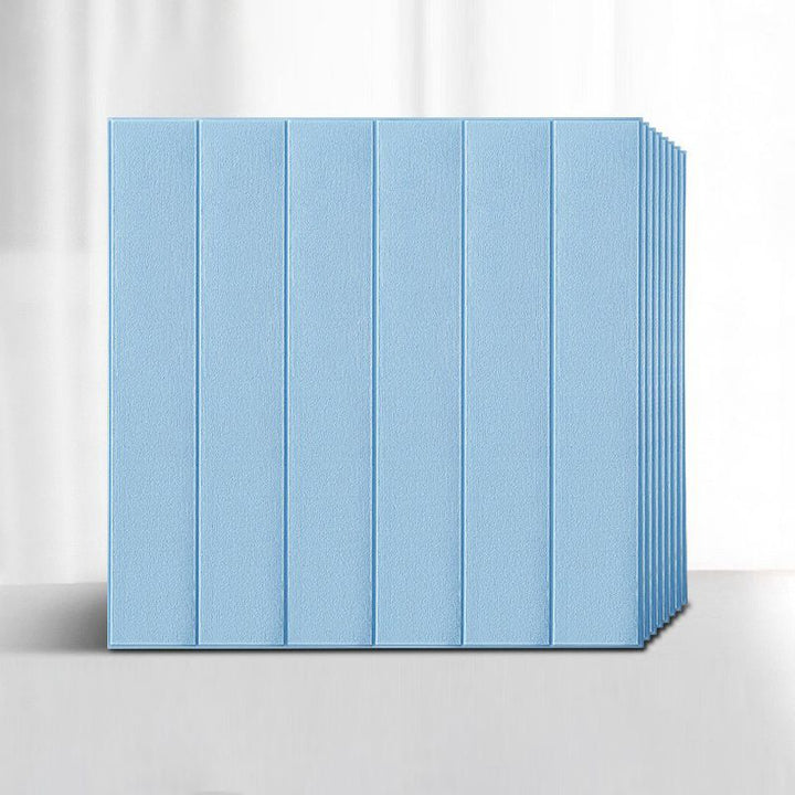 Lisslune | Solid color 3D embossed wall panel waterproof foam interior wall tile