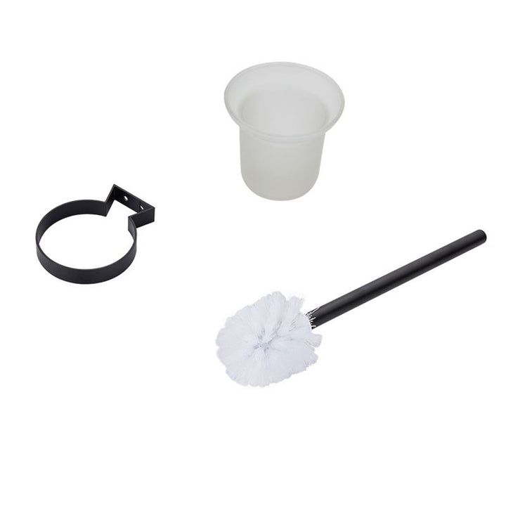 Lisslune | Modern Bathroom Accessory Set Matte Black/Grey Bathroom Shelf/Towel Holder & Paper Holder