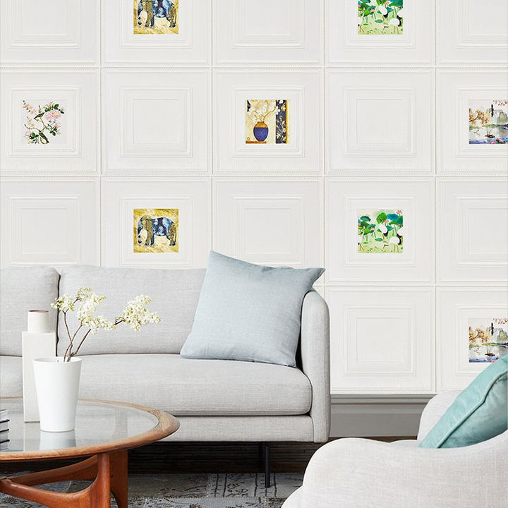 Lisslune | Modern Wall Panel Cartoon Print Peel and Stick Waterproof Wall Panel