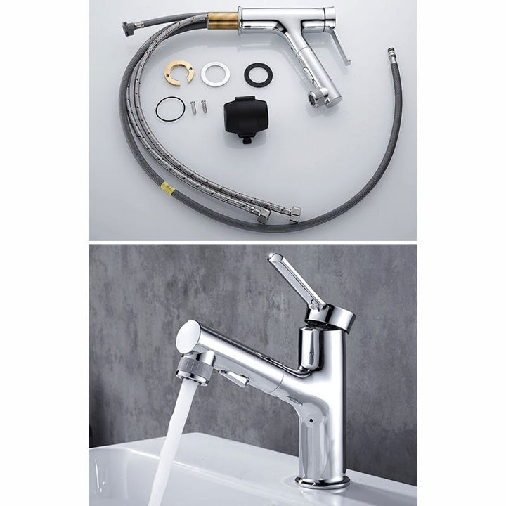 Lisslune | Contemporary Pull-out Sink Faucet with Lever Handle