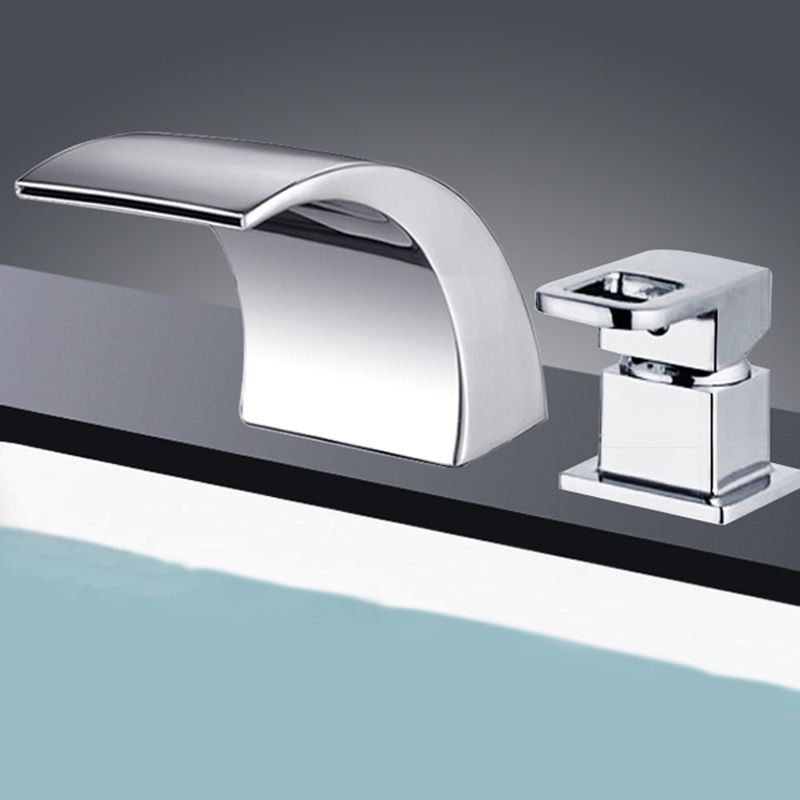 Lisslune | Modern Brass Roman Bathtub Faucet Waterfall Spout Bathtub Faucet