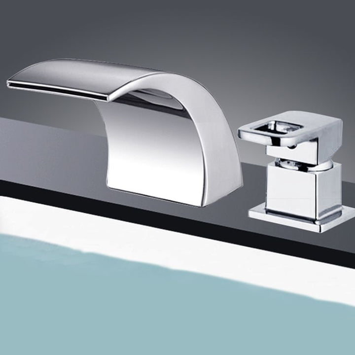 Lisslune | Modern Brass Roman Bathtub Faucet Waterfall Spout Bathtub Faucet