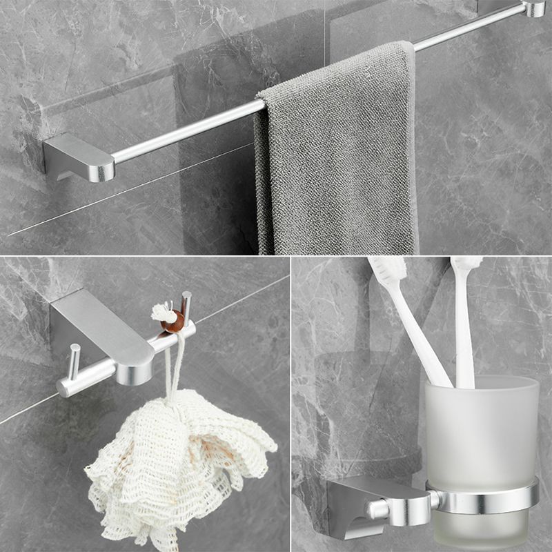 Lisslune | 6-piece Chrome Bathroom Accessory as Individual Piece or as Set with Towel Ring Bar
