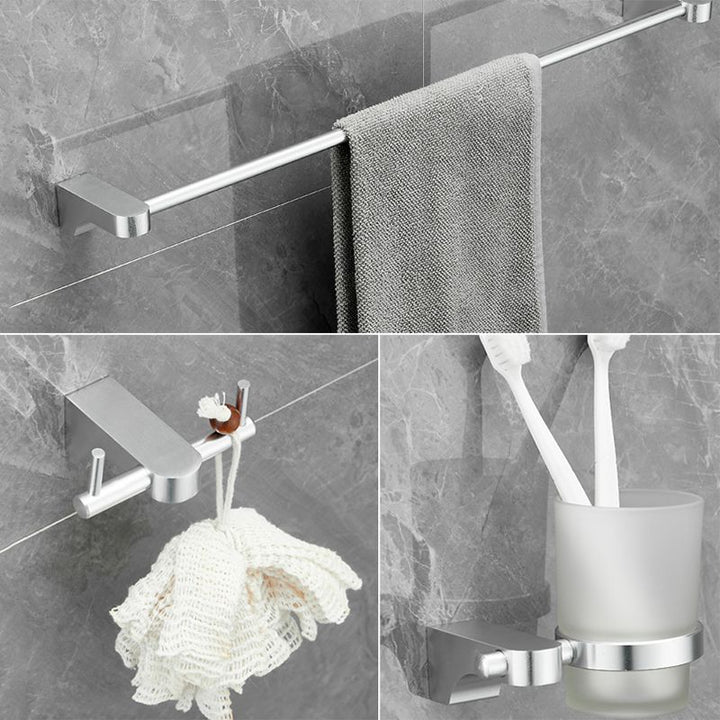 Lisslune | 6-piece Chrome Bathroom Accessory as Individual Piece or as Set with Towel Ring Bar