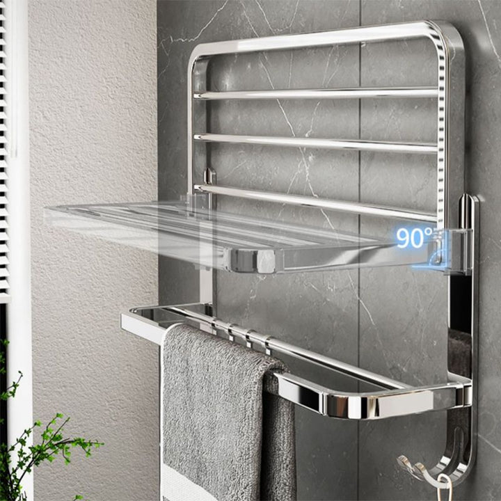 Lisslune | Contemporary Chrome Bathroom Hardware Set Polished Chrome Bathroom Set Made of Stainless Steel