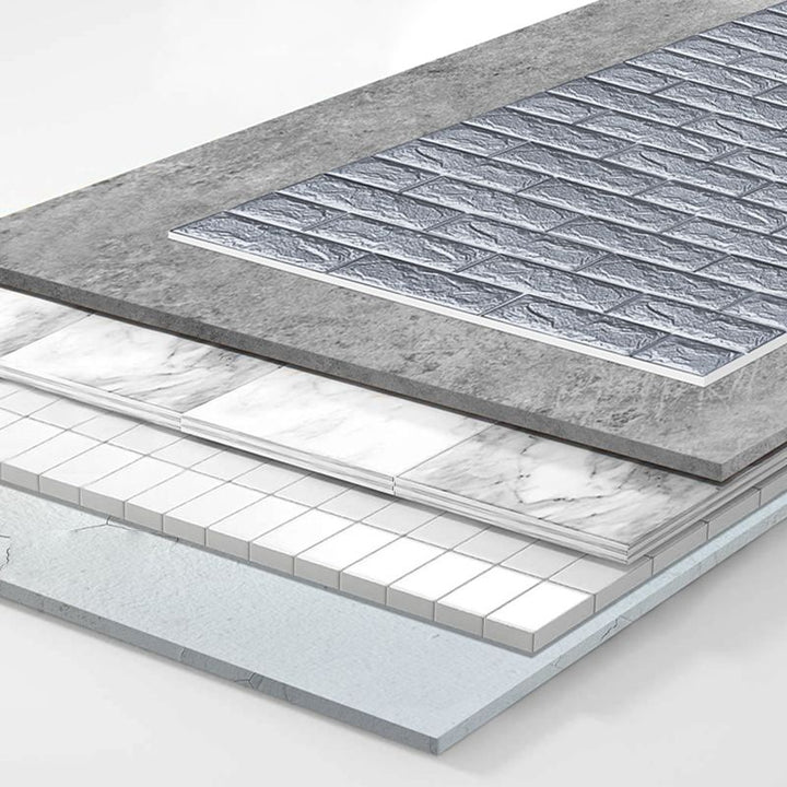 Lisslune | Modern Wall Shelf 3D Brick Bedroom and Living Room Wall Panels