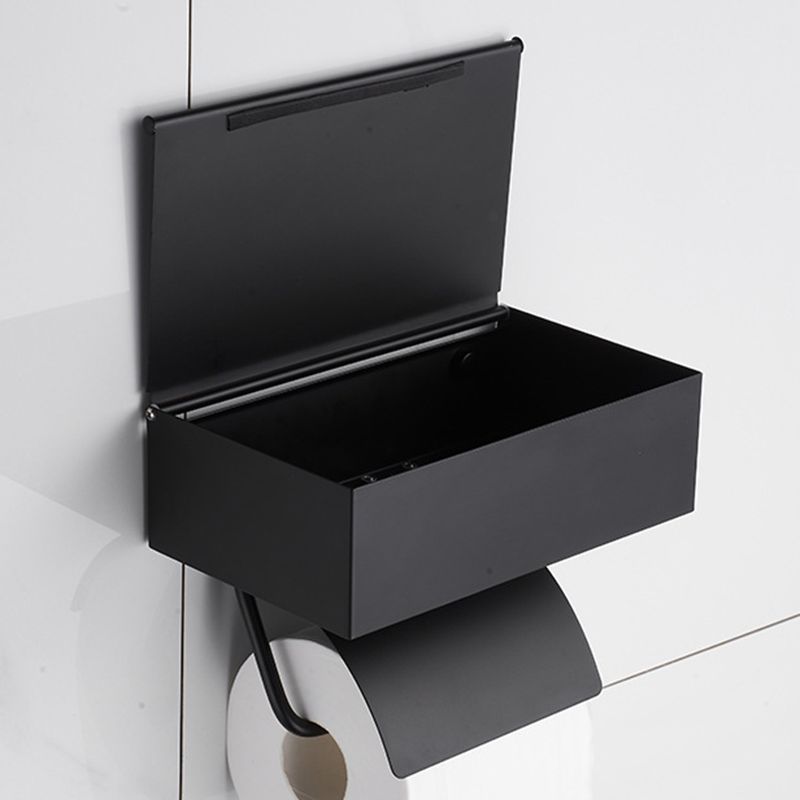 Lisslune | 2-piece stainless steel classic bathroom accessory set black & chrome paper holder