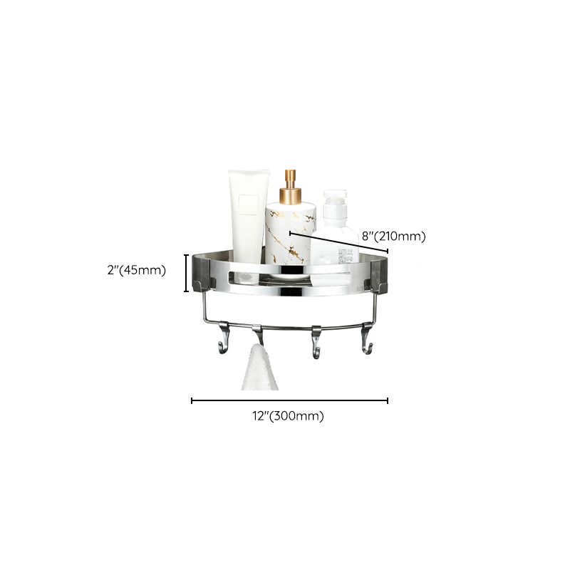 Lisslune | Modern Bathroom Hardware Set Silver Bath Shelf Bath Hardware Set