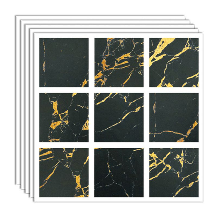 Lisslune | Peel & Stick Mosaic Tiles PVC Square Stain Resistant Peel and Stick Tiles 20-Pack