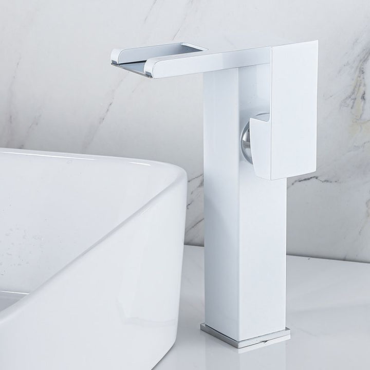 Lisslune | Contemporary Sink Faucet Solid Color Low Arc Bathroom Sink Faucet
