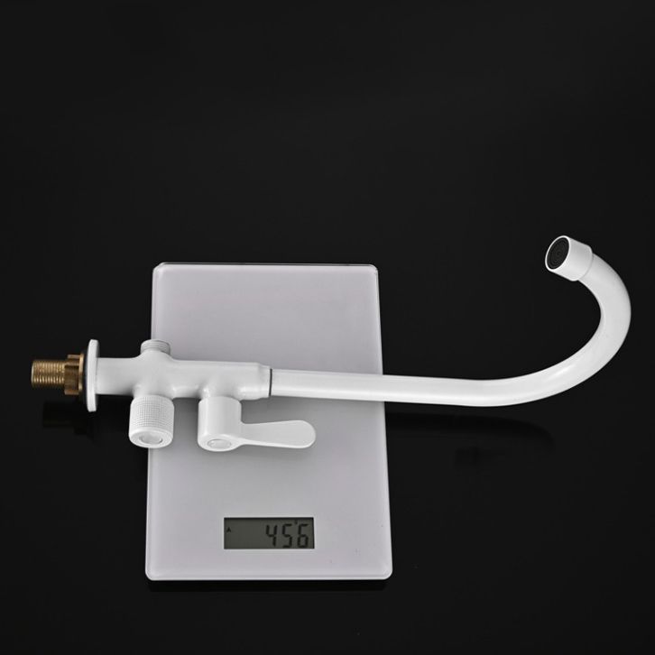 Lisslune | Single Cold Water Valve Uniform Color High Arc Deck Mounted Bathtub Faucet