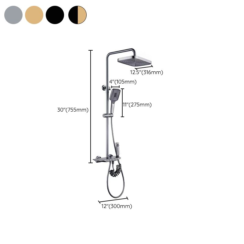 Lisslune | Modern adjustable water flow shower faucet shower arm shower system on the wall