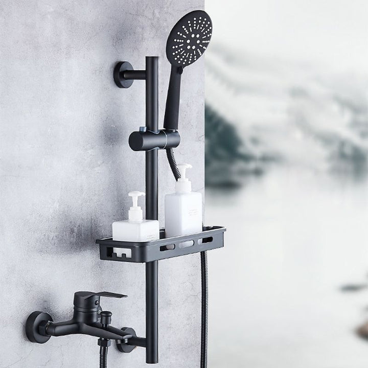Lisslune | Brass Wall-Mounted Shower System Single Handle Shower with Lever Handle