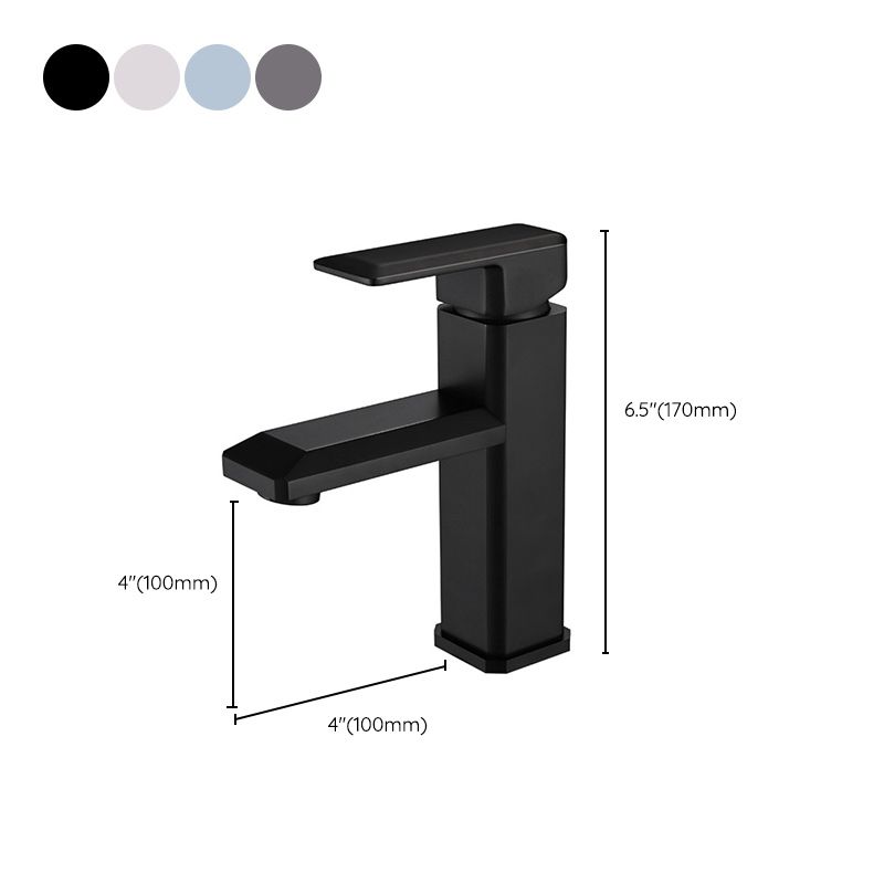 Lisslune | Single Hole Faucet 6.69" H Modern Low Arc Bathroom Sink Faucet