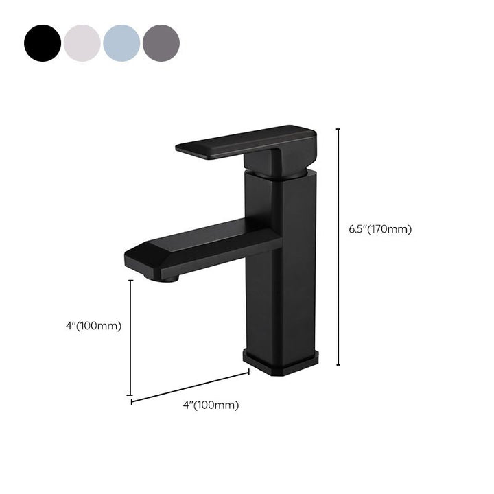 Lisslune | Single Hole Faucet 6.69" H Modern Low Arc Bathroom Sink Faucet