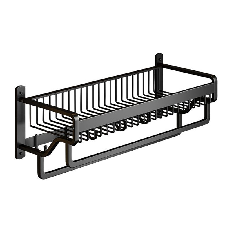 Lisslune | Matt Black 2-piece modern bathroom accessories as a single item or as a set with bath shelf