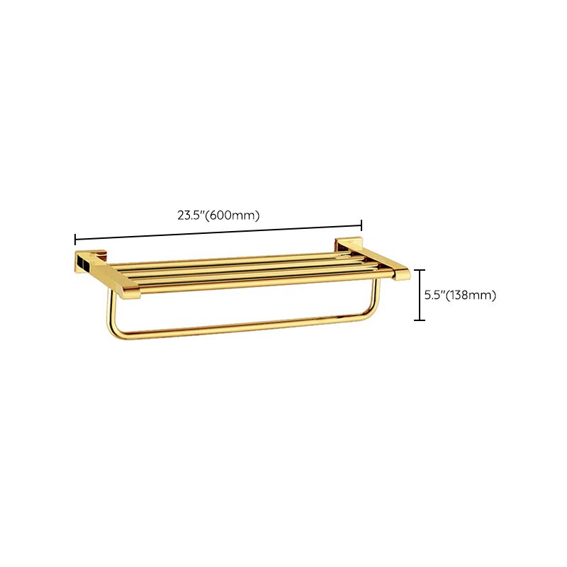 Lisslune | Modern Towel Bar Bathroom Hardware Set Bathroom Shelf Gold Bathroom Accessory Set