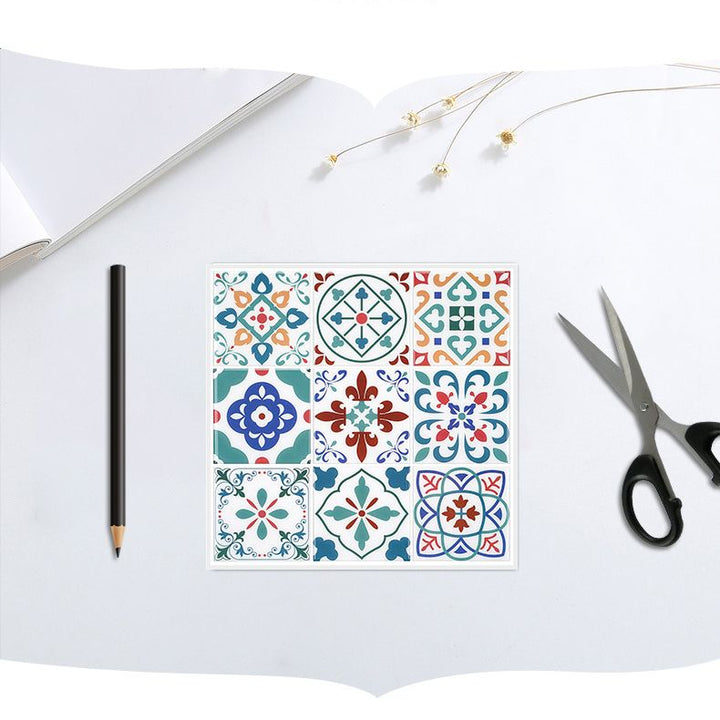 Lisslune | Square Print Plastic Peel & Stick Tile Field Tile for Backsplash