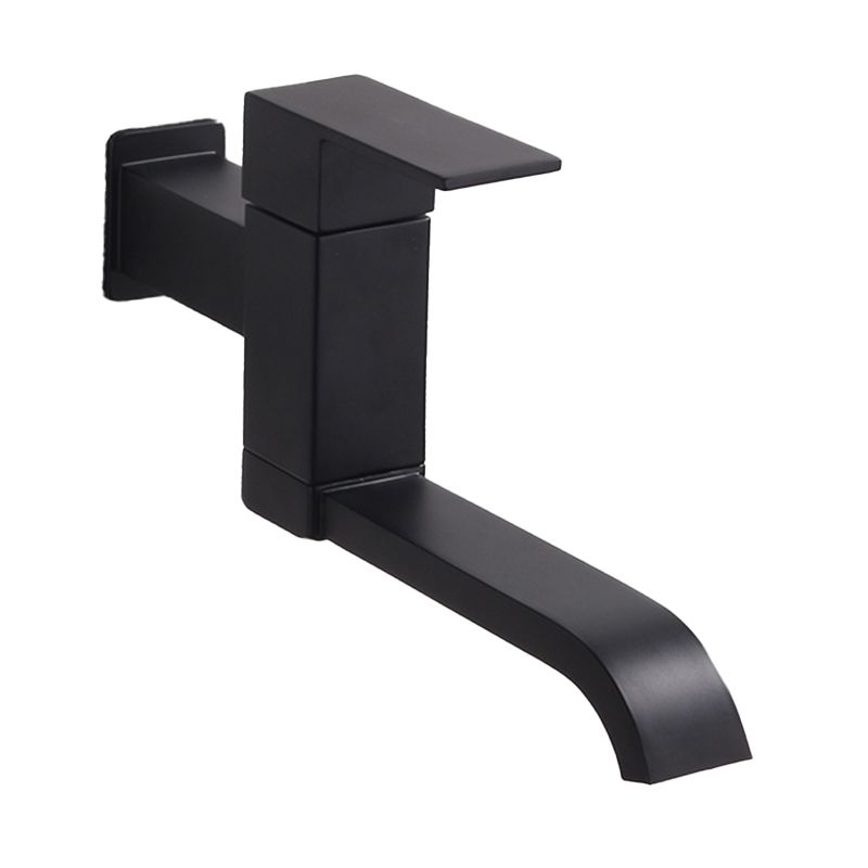 Lisslune | Contemporary Wall Mounted Bathroom Faucet Lever Handles Low Arc Swivel Brass Tap