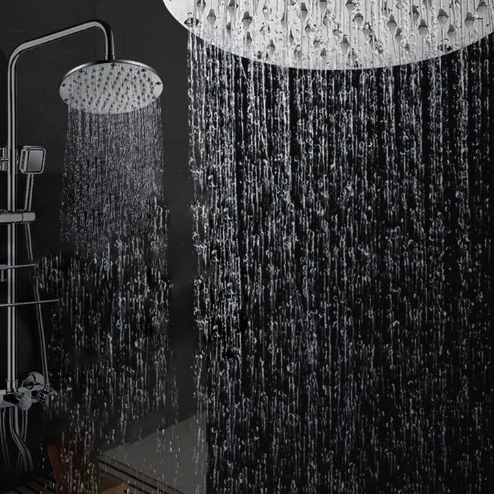 Lisslune | Contemporary Showerhead Combination Dual Showerhead Stainless Steel Wall-Mounted Showerhead